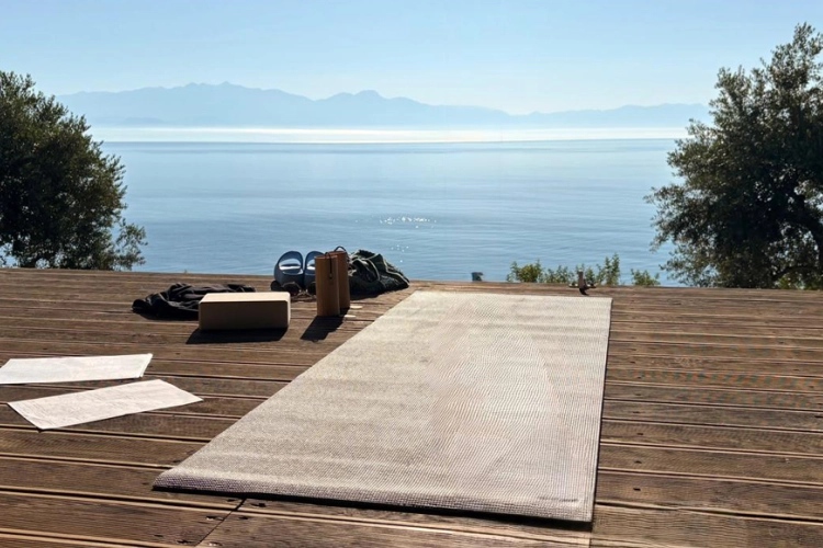 Yogamatte am Meer