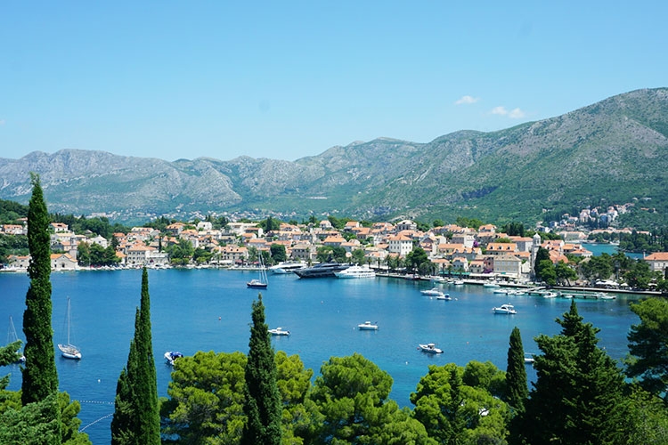 Blick auf Cavtat, Kroatien