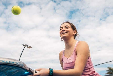 Paddletennisspielerin in Abano