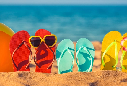 Flipflops am Strand