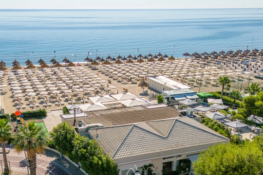 Strand in Alba Adriatica - Ausblick vom Hotel Carducci