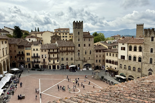 Blick vom Glockenturm in Arezzo