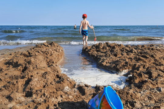 Sandburgen bauen in Jesolo