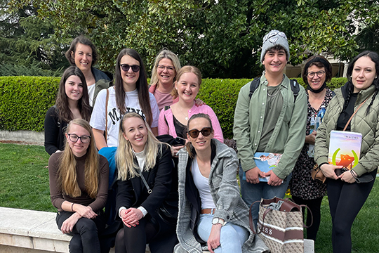 Luca bei seiner ersten Inforeise in Abano Terme